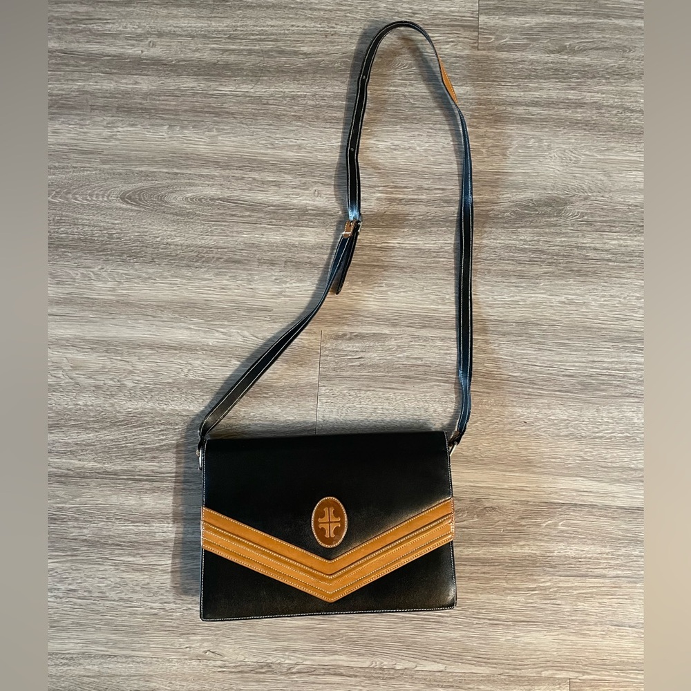 Black and Tan Crossbody Bag